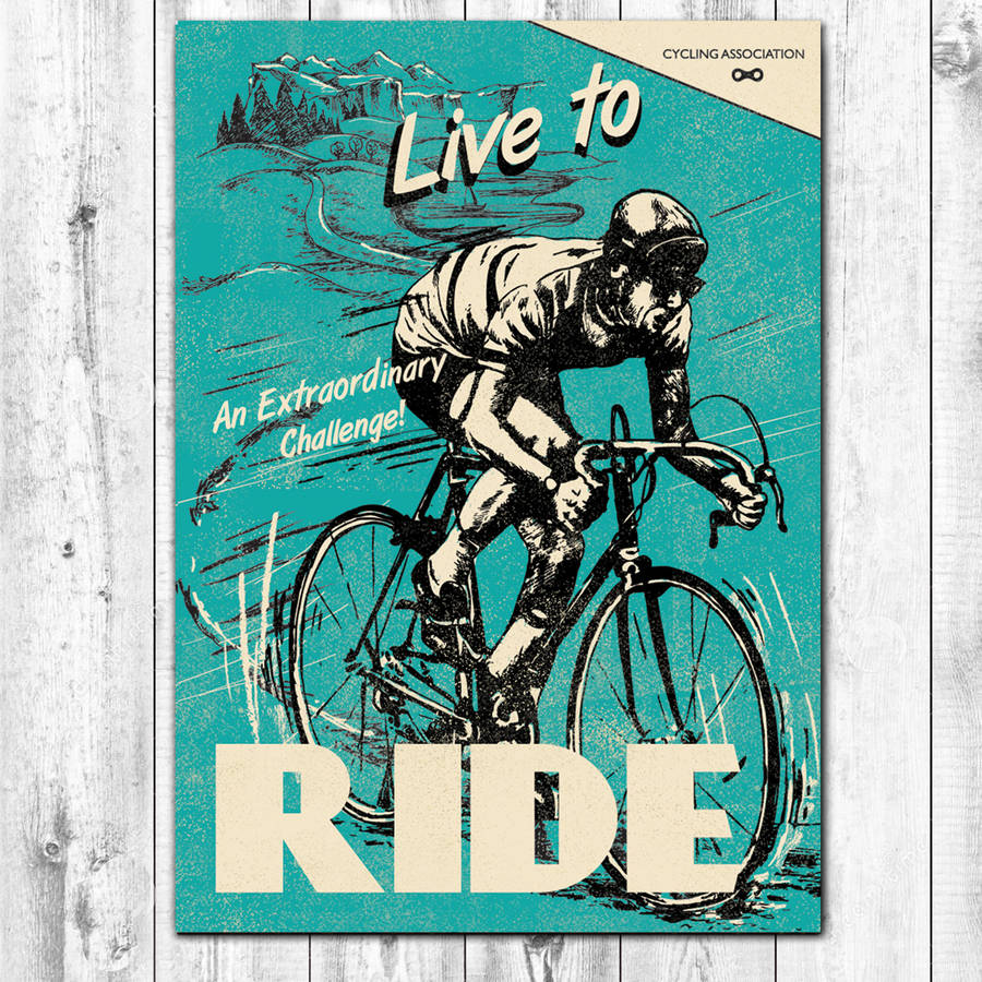 Live To Ride Cycling Card, 1 of 2