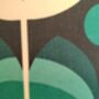 Blue Geometric Retro Floral Design Handmade Lampshade Table Floor Or Ceiling Pendant, thumbnail 8 of 10