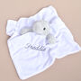 Personalised White Elephant Comforter For Baby, thumbnail 7 of 7