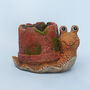 G Decor Cute Clay Snail Planter, thumbnail 2 of 5