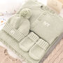 New Baby Blanket, Cardigan, Hat And Mittens Gift Set, thumbnail 1 of 12