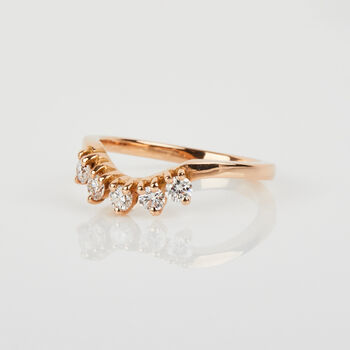 18ct Rose Gold Diamond Gaia Wedding Ring, 2 of 2