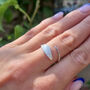 Sterling Silver Feather Leaf Adjustable Stacking Finger Or Thumb Ring, thumbnail 3 of 10