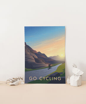 Go Cycling Travel Poster Art Print, 3 of 8