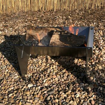 Flat Pack Portable Metal Firepit With Optional Ash Tray, 3 of 9