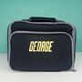 Personalised Black And Gold Kids Lunch Box, thumbnail 1 of 3