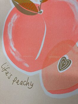 Life's Peachy A3 Risograph Print, 4 of 5
