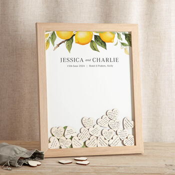 Sicily Drop Top Frame Wedding Guest Book, 2 of 5