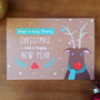 Reindeer Christmas Card With Googly Eyes, thumbnail 2 of 4