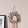 Luxury Wooden Christmas Wreath With Velvet Decoration, thumbnail 2 of 7