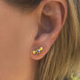 Orion Star Turquoise Gold Plated Stud Earrings, thumbnail 1 of 5