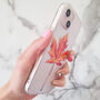 Autumn Leaf Personalised Clear Phone Case, thumbnail 3 of 5