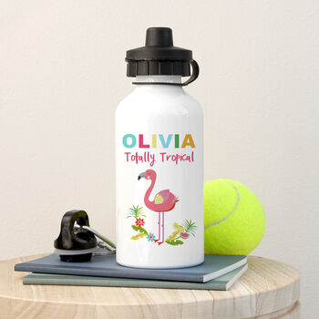 Personalised Flamingo Water Bottle, 2 of 4