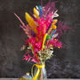 Dried Flower Mini Milk Bottle In Bright Colours, thumbnail 1 of 2