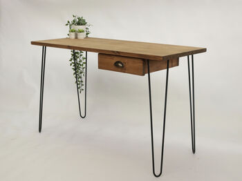 Martha Desk Vintage Desk With Hairpin Legs, 5 of 10