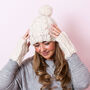 Cable Knit Hat And Mittens Knitting Kit, thumbnail 1 of 5
