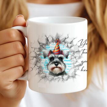 Personalised Schnauzer Birthday Break Through, 8 of 9