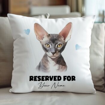 Personalised Cat Reserved For Cushion Cover, 6 of 12