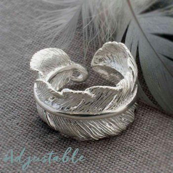 Sterling Silver Feather Ring, 4 of 6