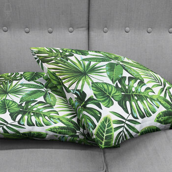 Soft Cushion Cover With Multi Tropical Leaves, 4 of 7