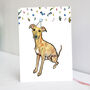 Brindle Whippet Birthday Card | Italian Greyhound Card, thumbnail 1 of 3