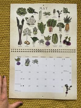 2025 Calendar UK Seasonal Fruit And Vegetable Calendar, 2 of 12