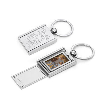 Personalised Home With Daddy Frame Keyring, 6 of 6