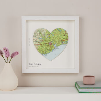Personalised Map Location Heart Engagement Gift, 2 of 9