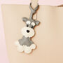 Faux Leather Schnauzer Dog Bag Charm, thumbnail 1 of 3