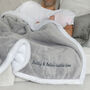 Personalised Paternity Daddy And Me Grey Soft Blanket, thumbnail 1 of 5