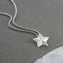 Sterling Silver Solid Star Pendant Necklace, thumbnail 5 of 6