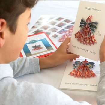 Personalised Christmas Paper Scandi Angel Cards Kit, 5 of 6