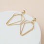 Gold Geometric Drop Earrings, thumbnail 1 of 3