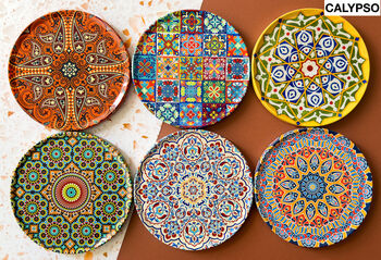 Set Of Six Mediterranean Design Drink Coasters | Gifts, 7 of 12