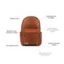 Personalised Brown Leather Backpack With Side Pockets, thumbnail 4 of 12