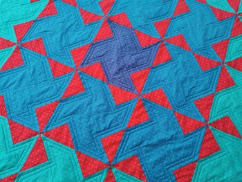 Large Pinwheel Patchwork Quilt For Living Room, 6 of 8