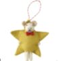 Felt Star Mouse Christmas Tree Decoration, thumbnail 2 of 2