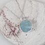 The Circle Aquamarine March Birthstone Necklace, Silver, thumbnail 3 of 8