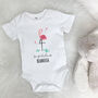 Flamingo Be Fabulous Personalised Jungle Babygrow, thumbnail 2 of 5