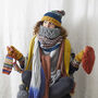 Fair Trade Cable Handknit Wool Lined Neckwarmer Scarf, thumbnail 11 of 12