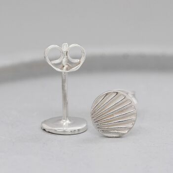 Simple Sterling Silver Studs With Art Deco Motif, 6 of 12