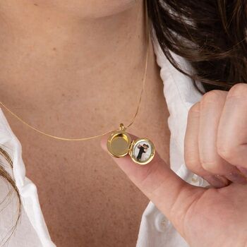 Petite Sterling Silver Oval Locket Necklace, 8 of 12