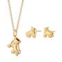 Gold Plated Roller Skate Jewellery Set With Studs, thumbnail 1 of 7