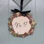 House Name/Number Wooden Christmas Door Wreath, thumbnail 6 of 7