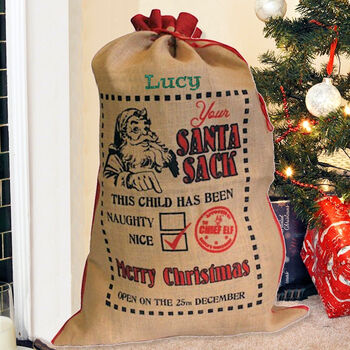 Your Santa Hessian Christmas Sack, 2 of 2