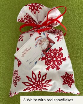 Christmas Fabric Gift Bags, 6 of 7