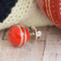 Cricket Ball Lapel Pin Badge, thumbnail 1 of 4