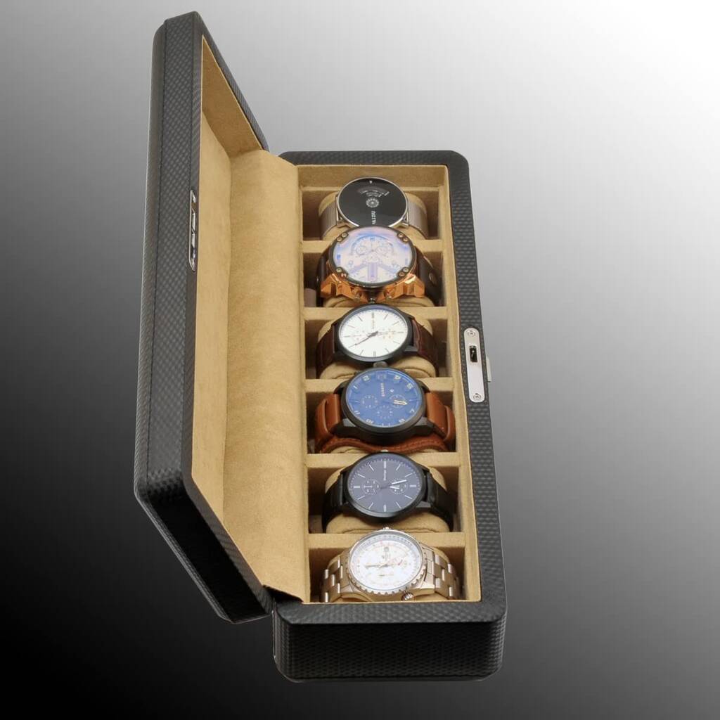 Six Slots Luxury Watch Collection Display Storage Case By Momentum
