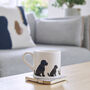 Black Cockapoo / Labradoodle Organic Cotton Tea Towel, thumbnail 3 of 11