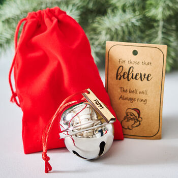 Personalised Believe Bell Christmas Stocking Filler, 3 of 4